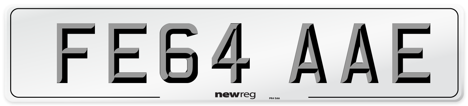 FE64 AAE Number Plate from New Reg